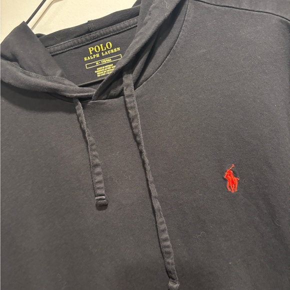 Polo Ralph Lauren Black Lightweight Pullover Hoodie - Picture 2 of 4